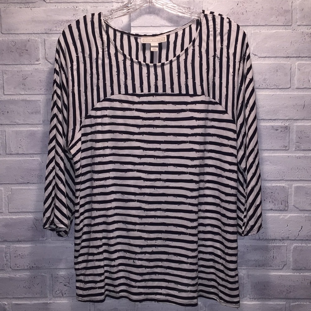 Dana Buchanan Blue Stripe Top