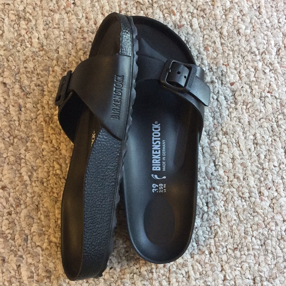 NWOT waterproof black Birkenstocks size 39 or 8
