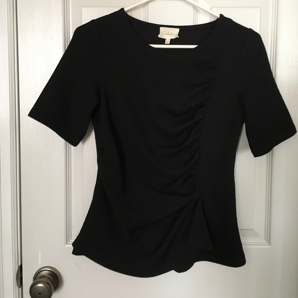 Anthropologie - Deletta Brand Black Shirt
