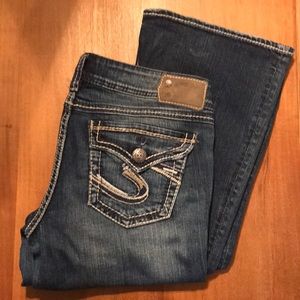 Silver Boot Cut Jeans