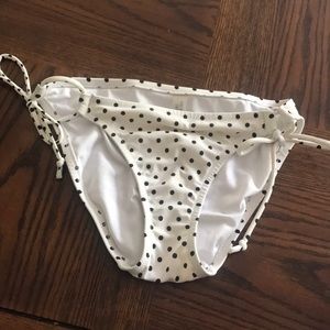 VS white & black polka dot bikini bottom