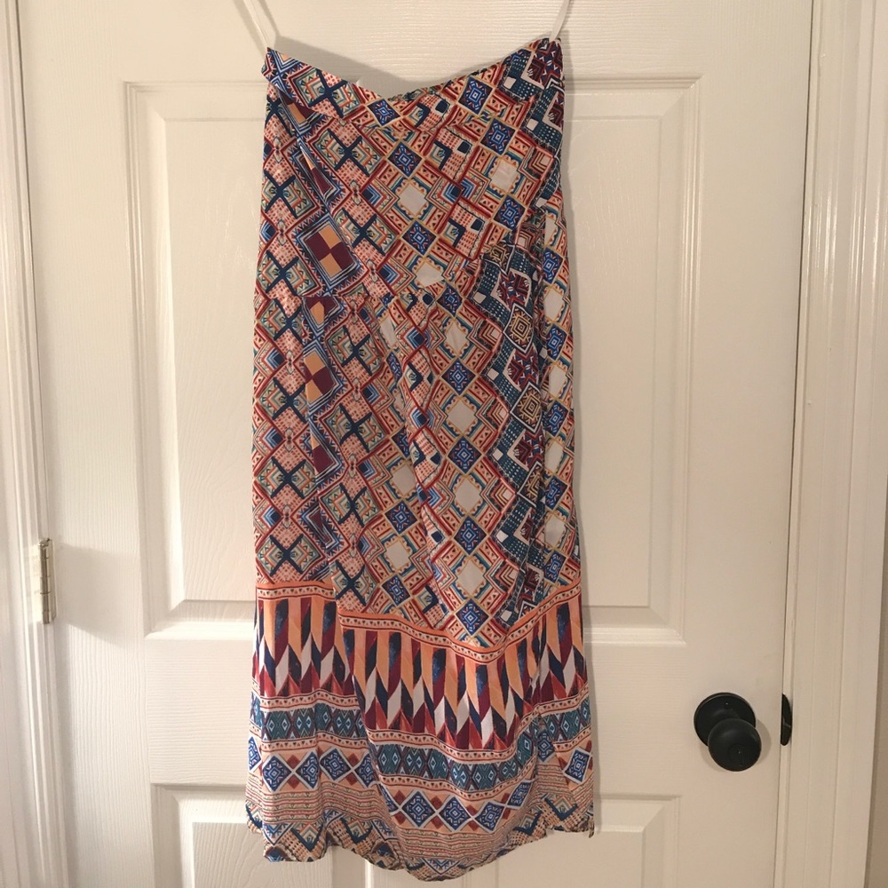 Anthropologie bohemian midi skirt