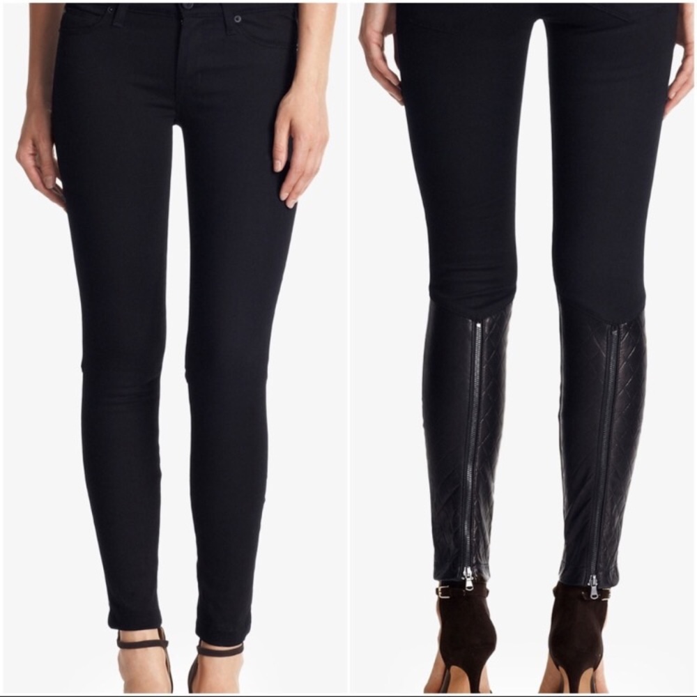 Hudson Krista super skinny quilted leather