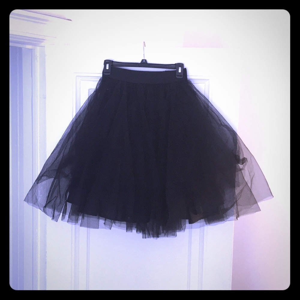 Black Chiffon Flair Skirt