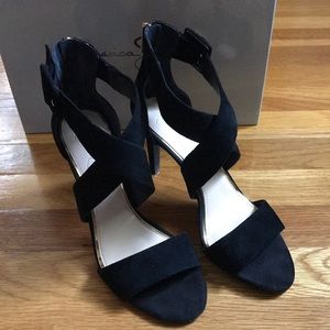 Jessica Simpson black suede dressy sandals 8.5