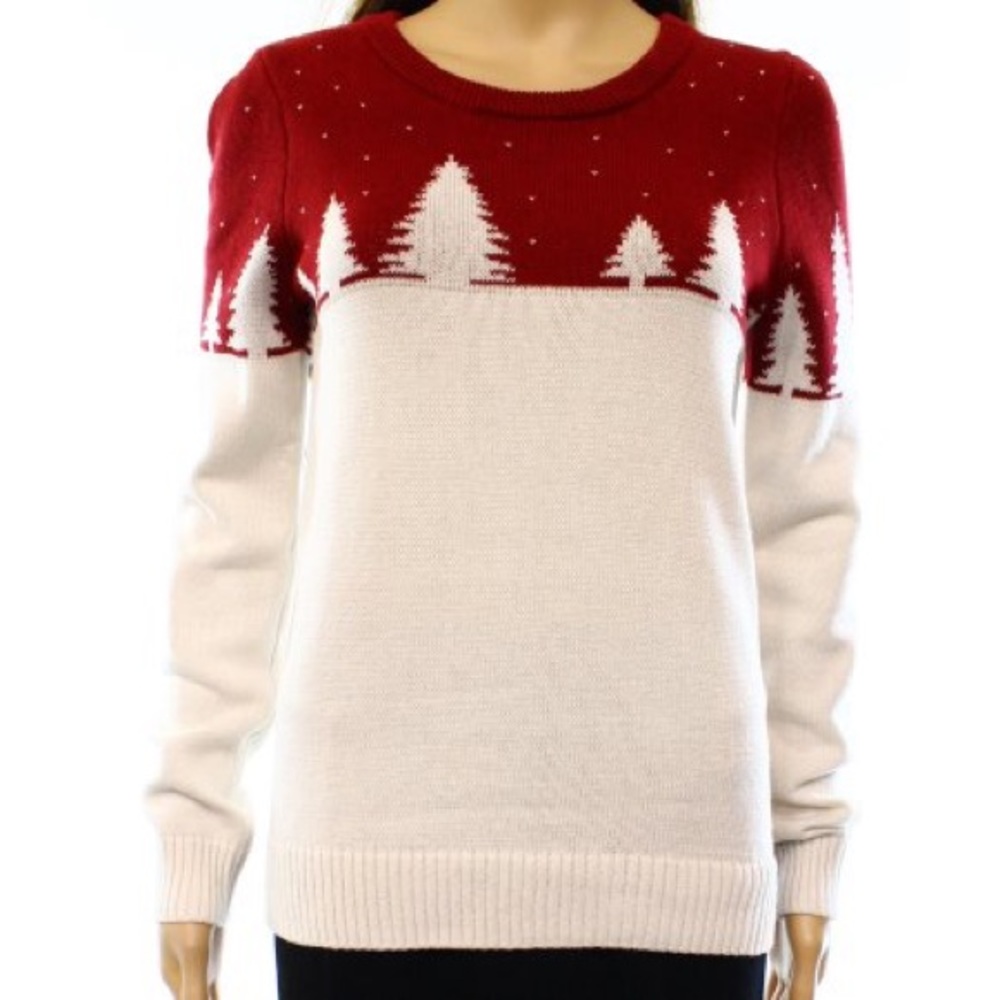Holiday Arcade Women's Tree Knit Crewneck Sweater - Picture 1 of 1
