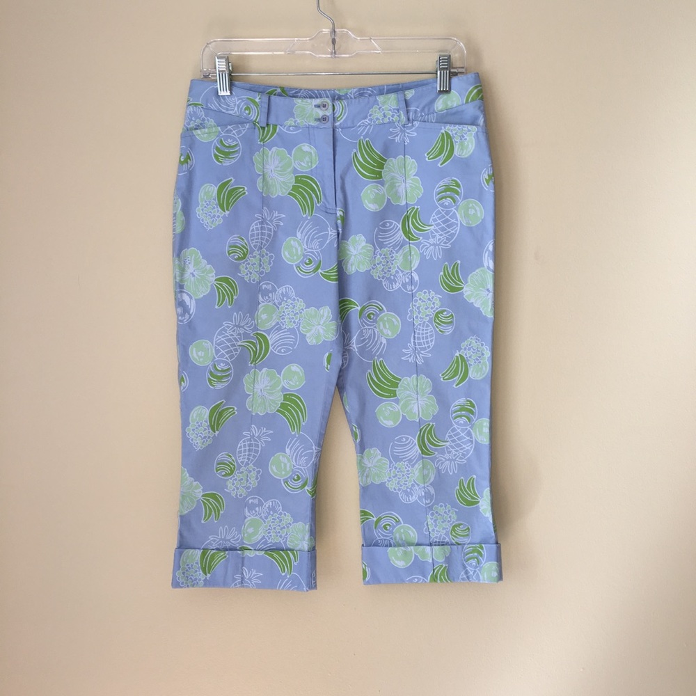 Lily Pulitzer tropical fruit capris Size 2.