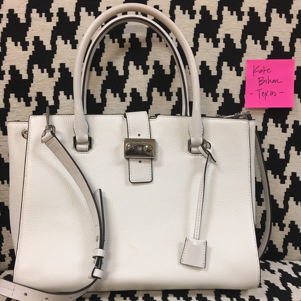 Michael Kors Optic White 2-in-1 Bond Satchel