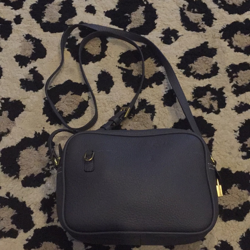 J crew Signet bag in Italian leather in grey