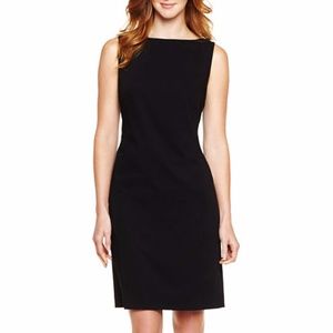 Liz Claiborne Black Sheath Dress 16P Career