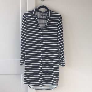 Madewell Silk Shirt Dress, XS