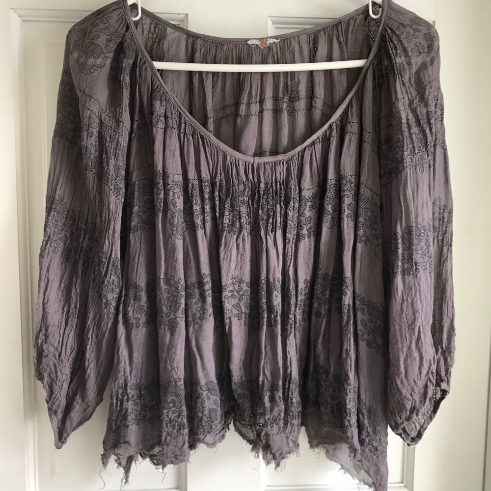 Free People One crop blouse.