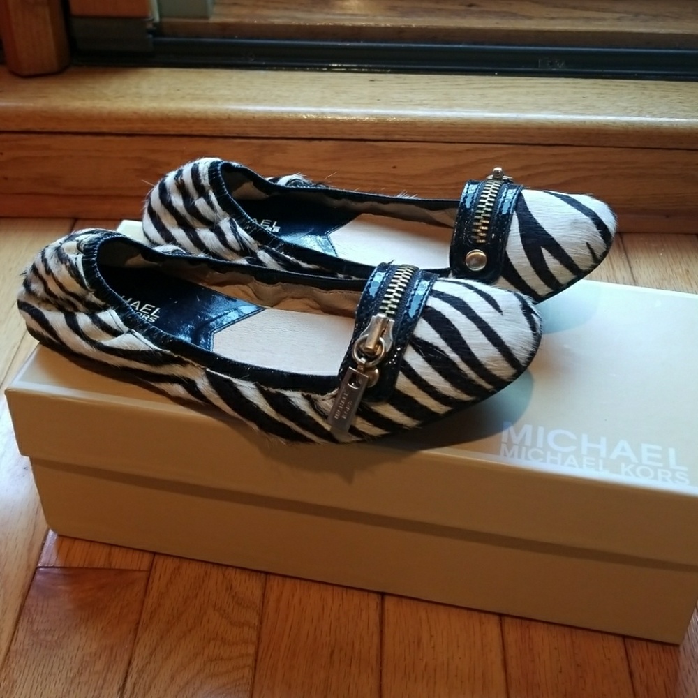 MICHAEL Michael Kors Berkley Flat Hair Calf flats