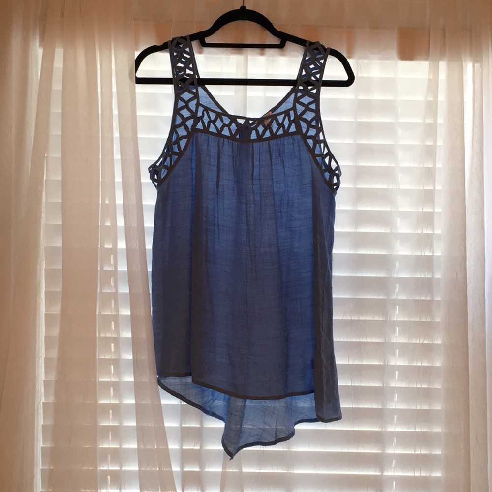 Baby Blue Flowy Tank