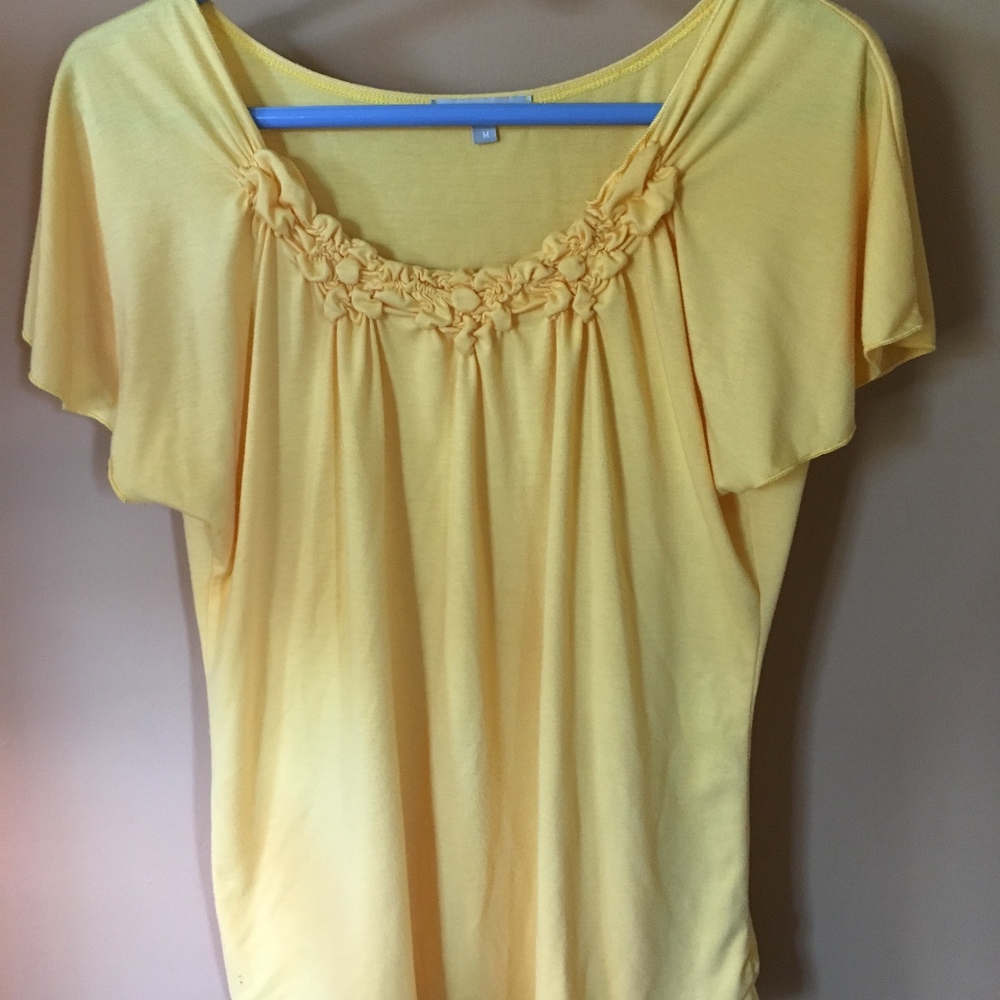 cute and fancy yellow top