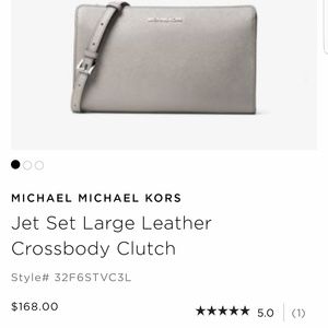 MICHAEL KORSJet Set Large Leather Crossbody Clutch