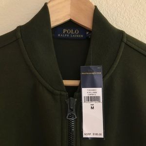 ralph lauren double knit bomber jacket