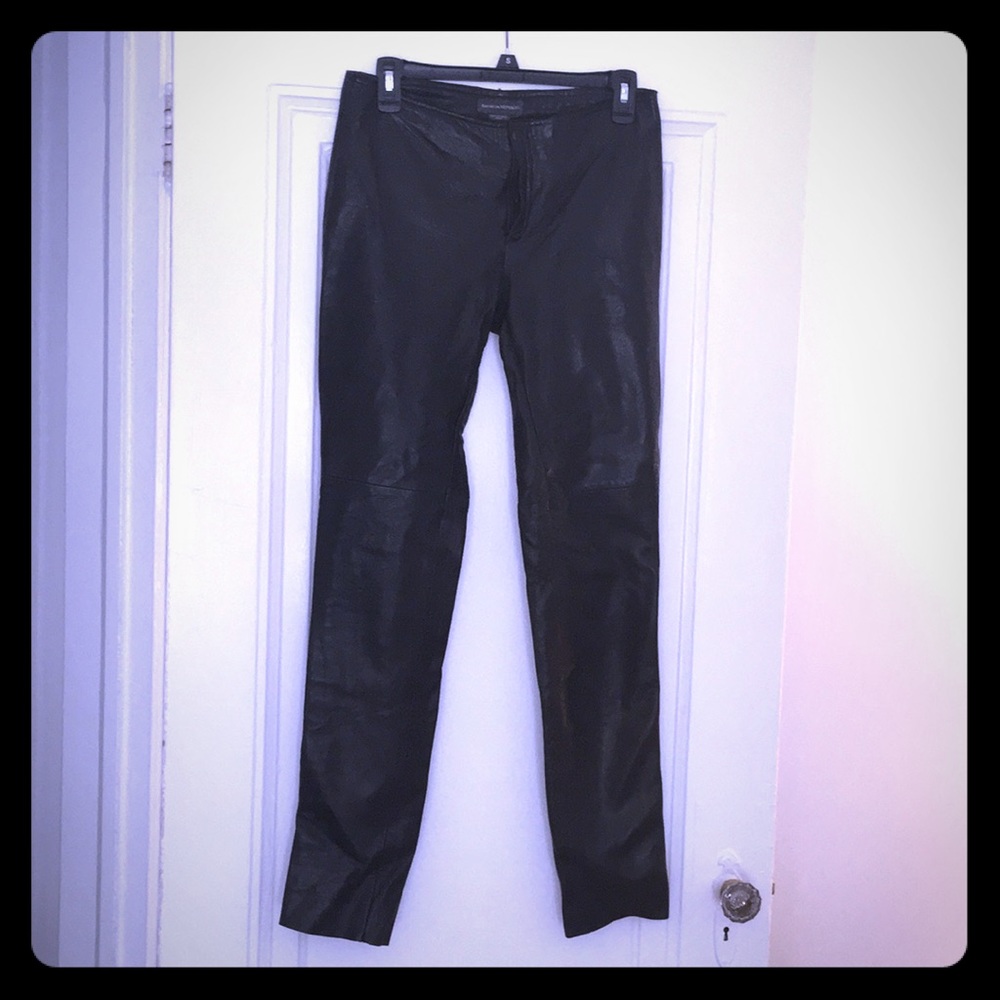 Black Leather Pants, Banana Republic