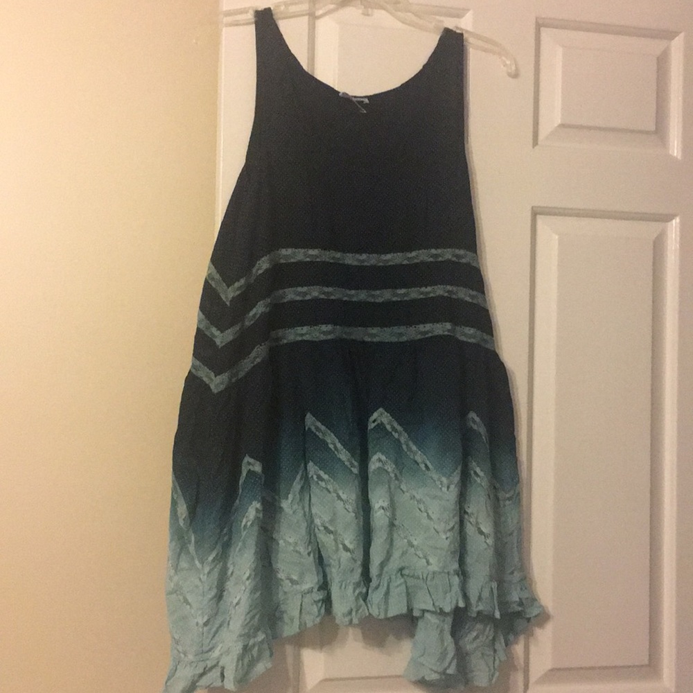 Free People Lace & Voile trapeze tank dress Medium