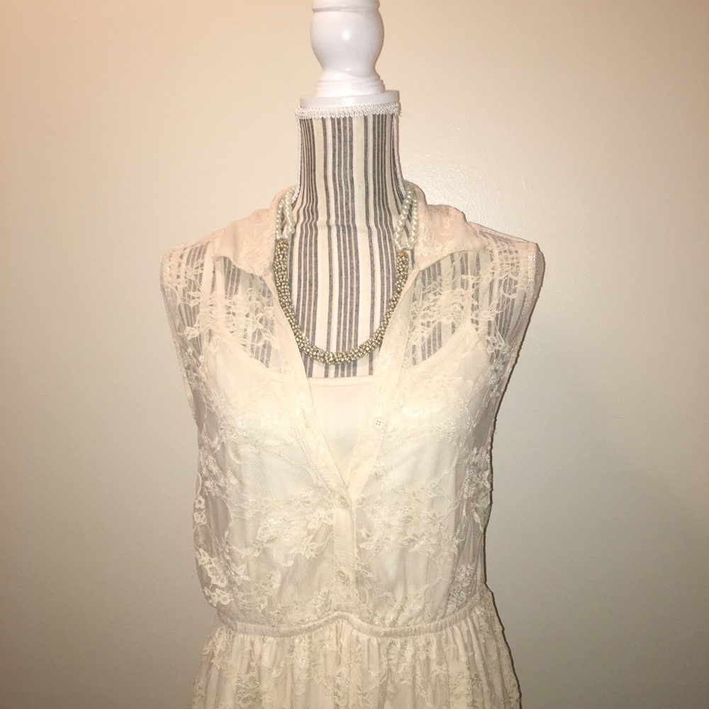 Cream lace dress XL No Boundaries
