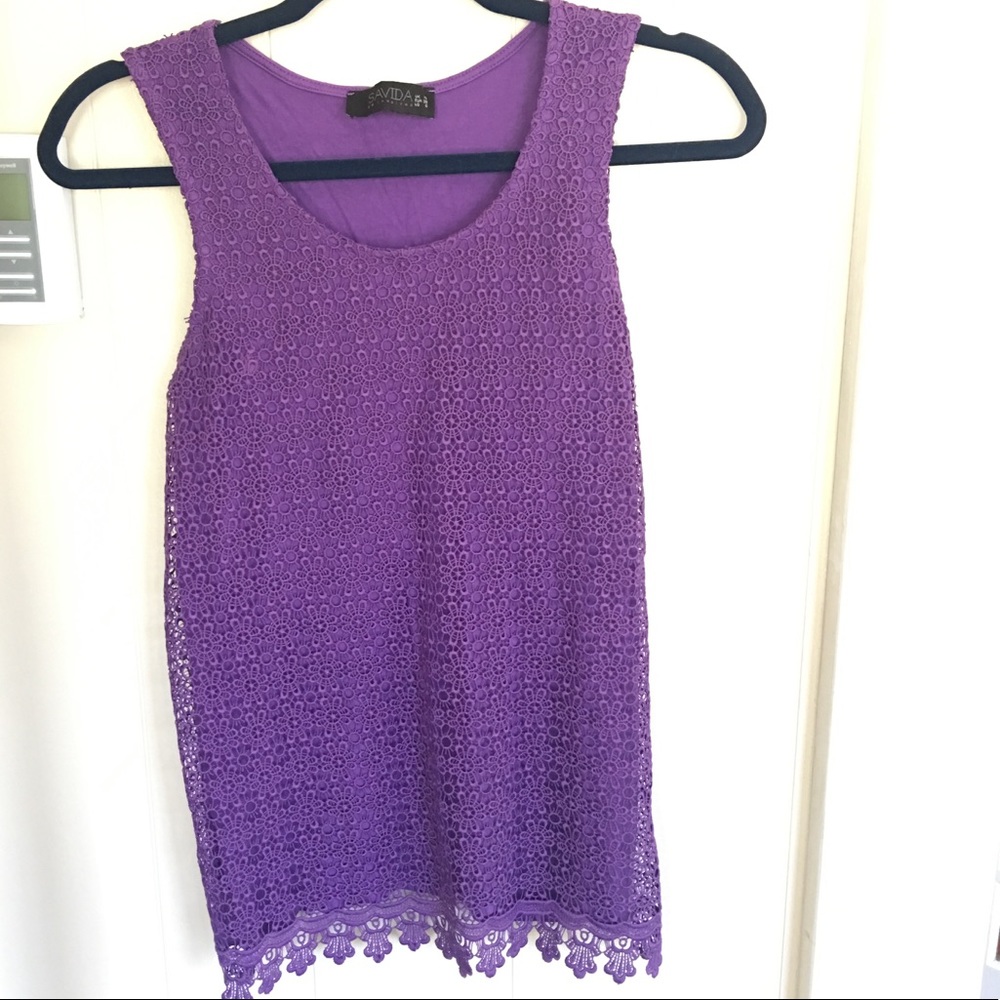 Purple lace top
