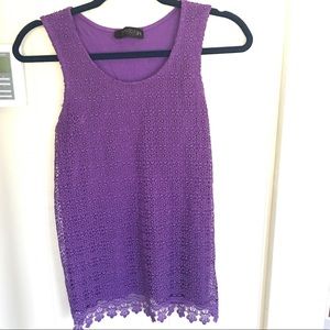 Purple lace top