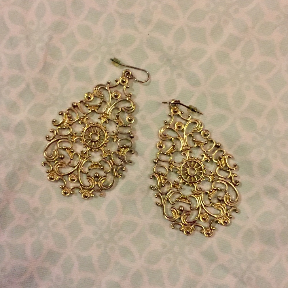 Gold toned earrings