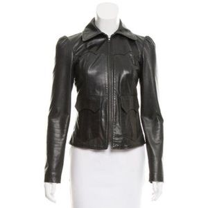 Jill Stuart Genuine Leather Jacket - Black