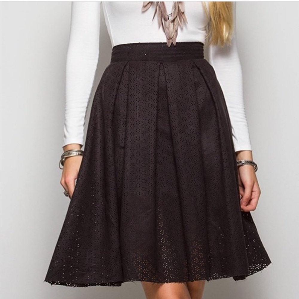 Black suede skirt