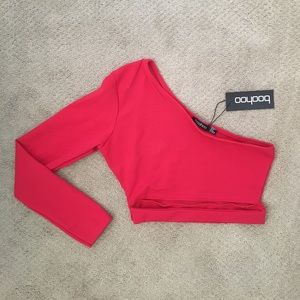 One shoulder crop top