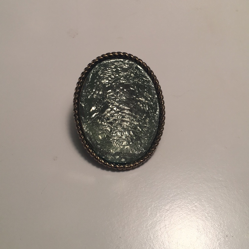 Light blue statement ring