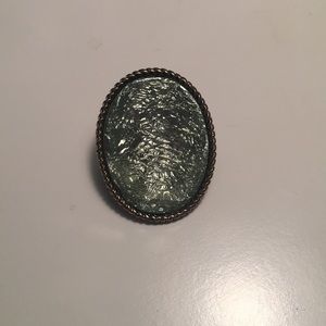 Light blue statement ring