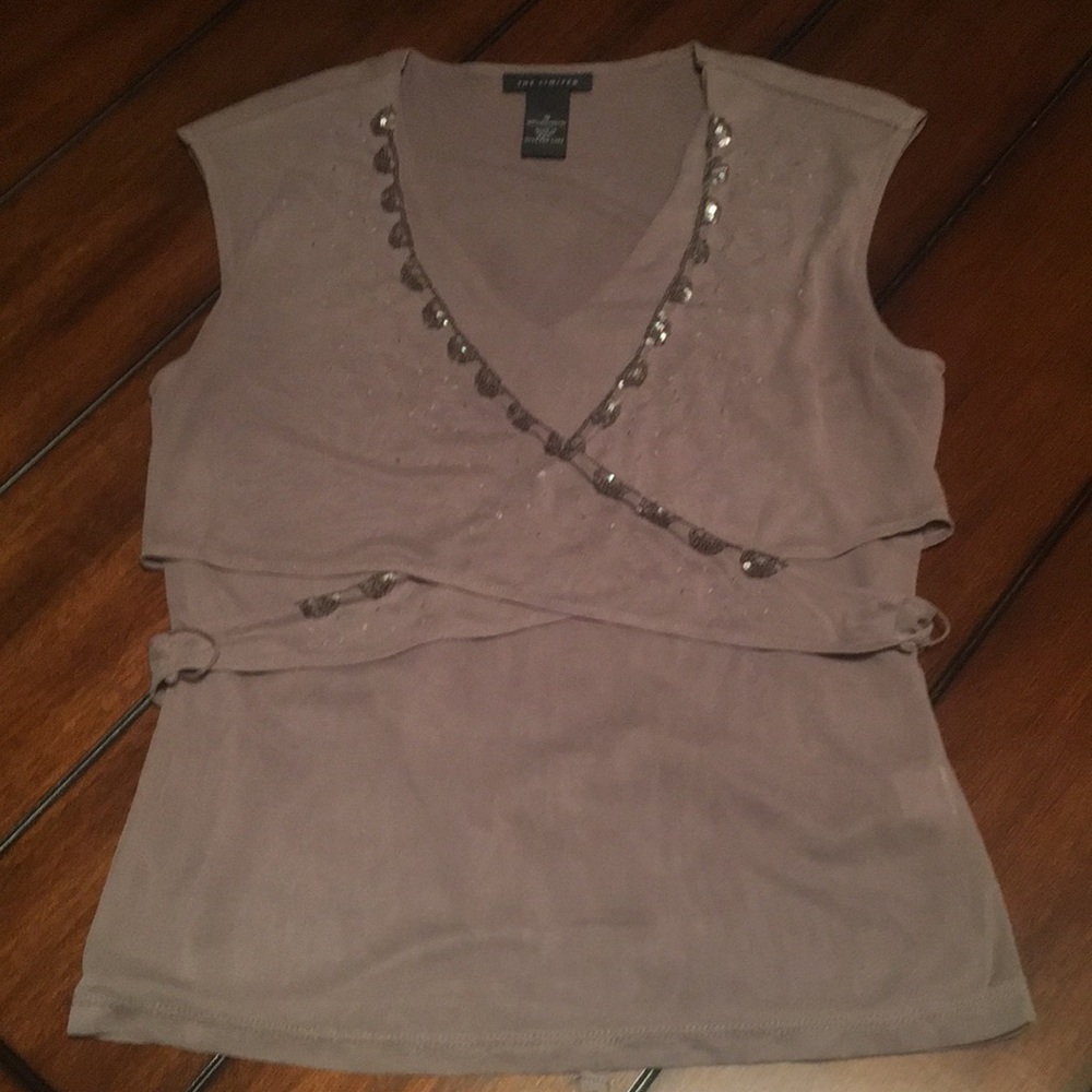 The Limited Small Gray sleeveless blouse