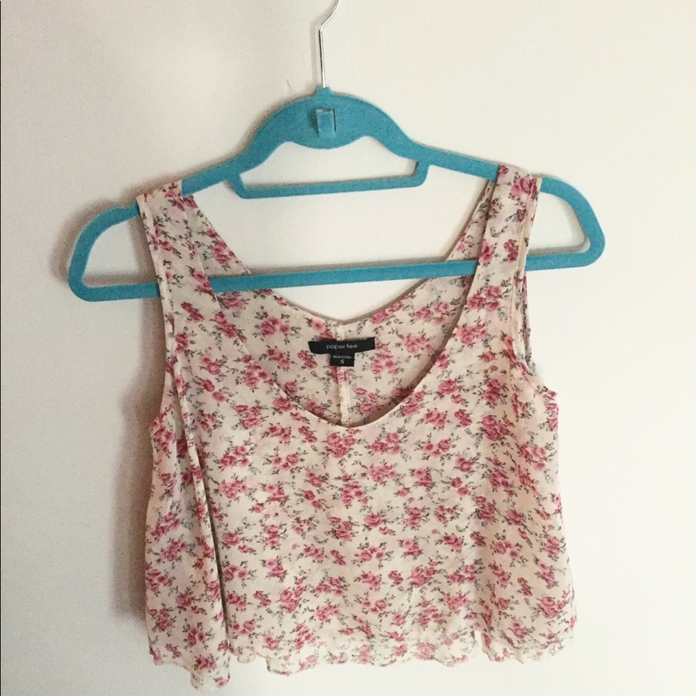 Floral Crop Top Tank