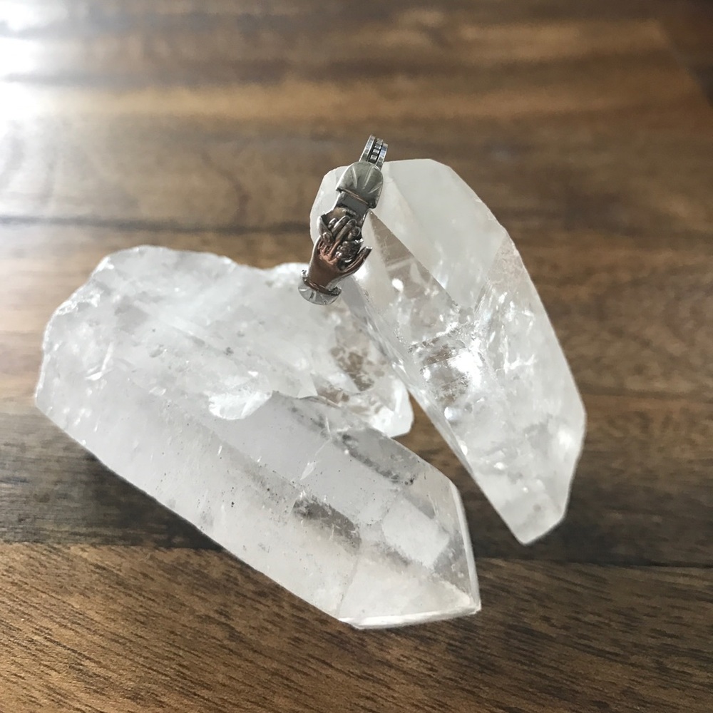 Vintage Fede Gimmel Ring - Clasped Hands - Size 5