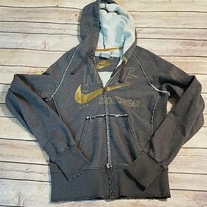 Nike gray and gold sweatshirt