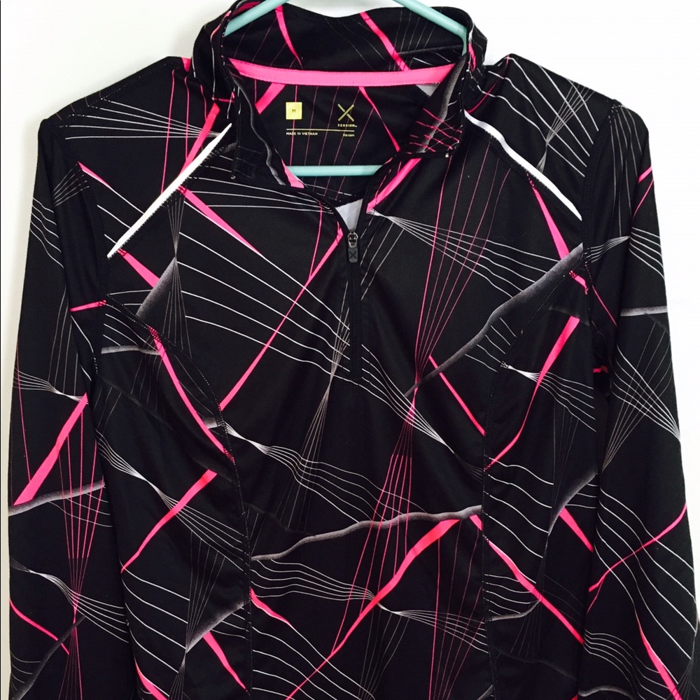 Long sleeve workout half zip