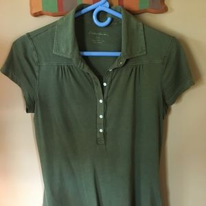 Collared pullover cotton top