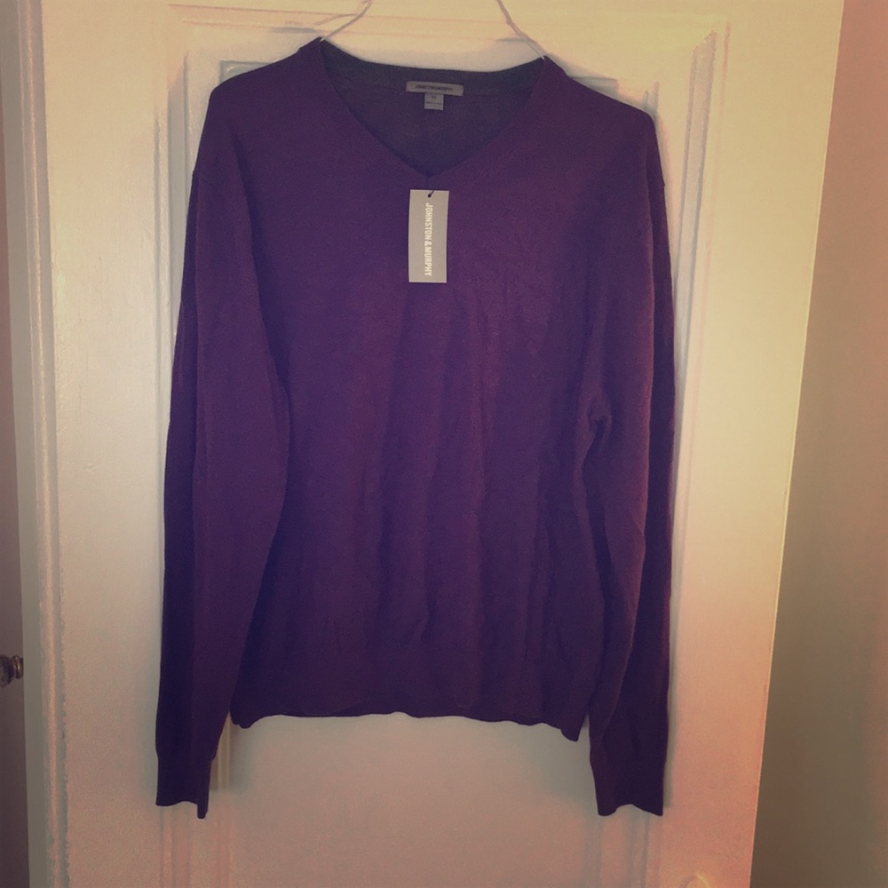 Men's V Neck Sweater by Johnston & Murphy