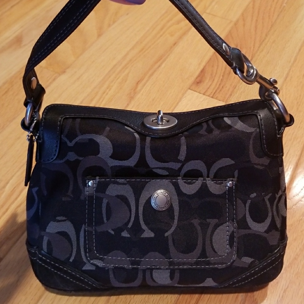 Coach black Optic C's monogram handbag