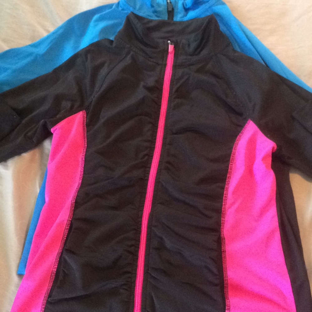 Blue and pink  stretch tops