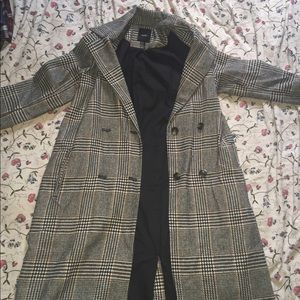 Forever21 long coat, plaid, top coat