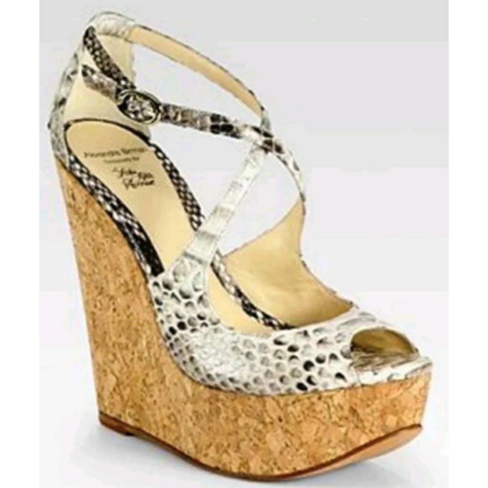 Alexandre Birman cross front cork wedge sandals 11