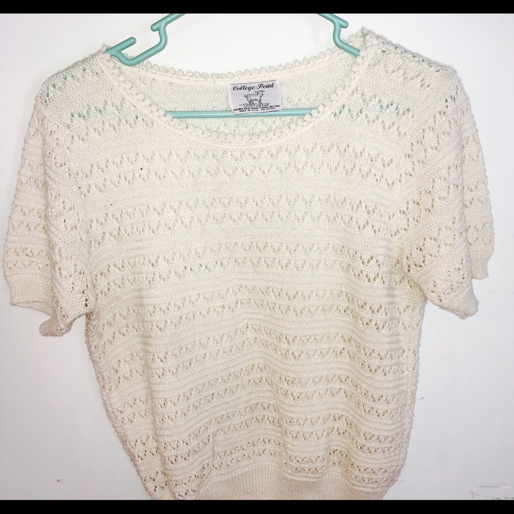 College point crochet top