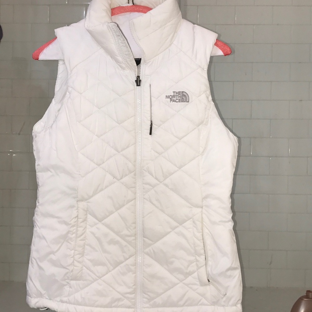 North Face white vest