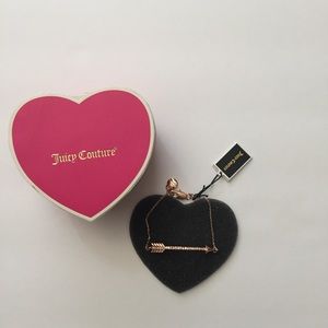 NWT Juicy Couture Pink Gold Arrow Pave Bracelet