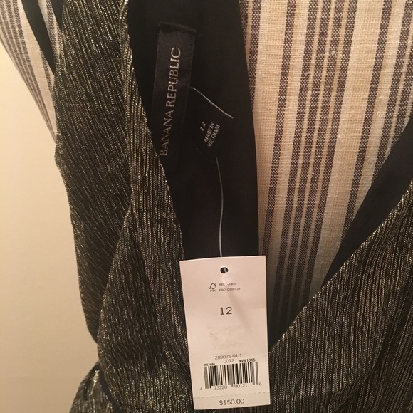 Banana Republic Metallic V Neck Dress size 8 - Picture 7 of 7