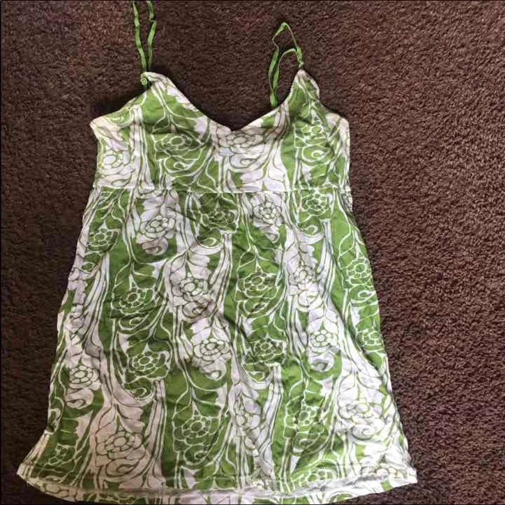 Green floral Spaghetti Strap