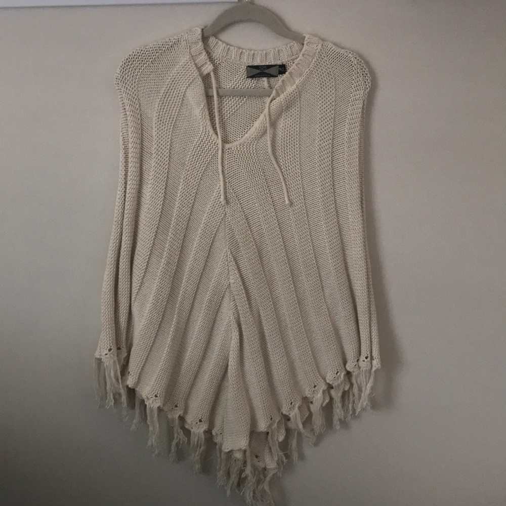 525 America cream, knit poncho