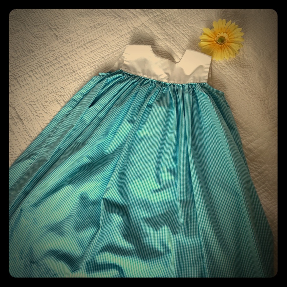 Darling Homemade Blue Gingham Dress